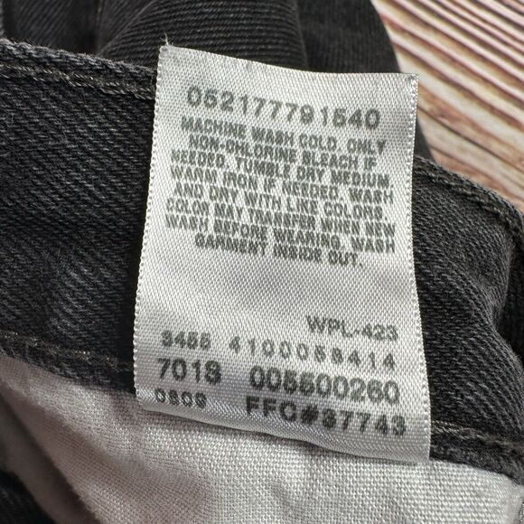 Levi's 550 Relaxed Fit Tapered Leg Mens Size 36x33.5 Black Jeans Denim Pants - Picture 11 of 12